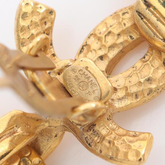 CHANEL Gold Logo Earrings - Picture 4 of 8